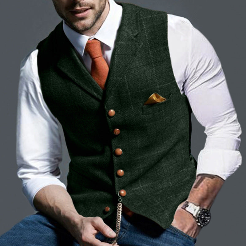 Leonardo | Stylish Vest with Wooden Buttons