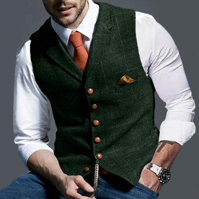 Leonardo | Stylish Vest with Wooden Buttons