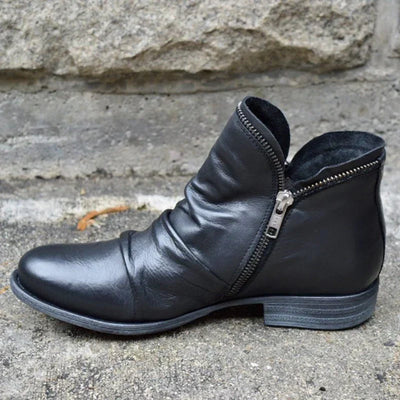 SmithShoes - Leather boots with zipper