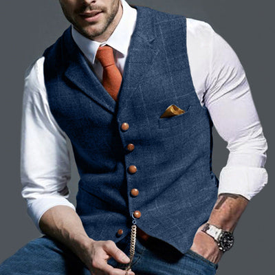 Leonardo | Stylish Vest with Wooden Buttons