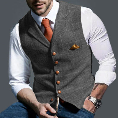 Leonardo | Stylish Vest with Wooden Buttons