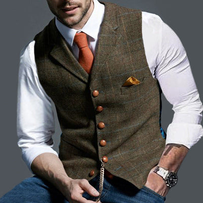 Leonardo | Stylish Vest with Wooden Buttons