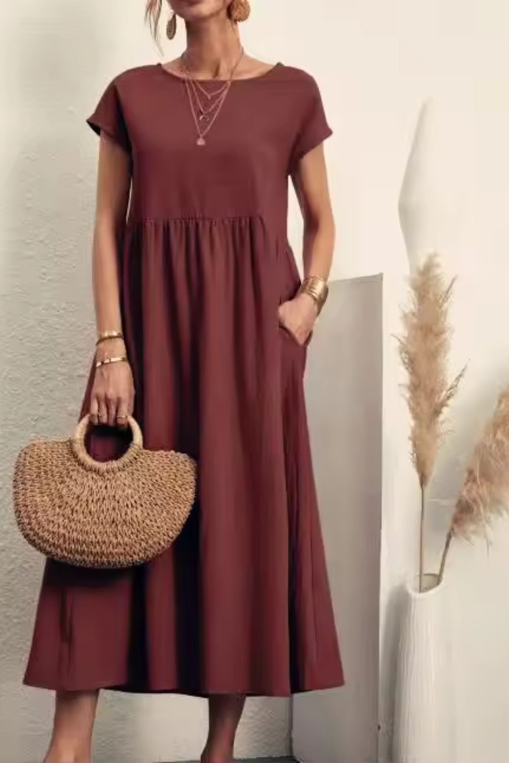 Emily™ - Comfortable O-Neck Dress