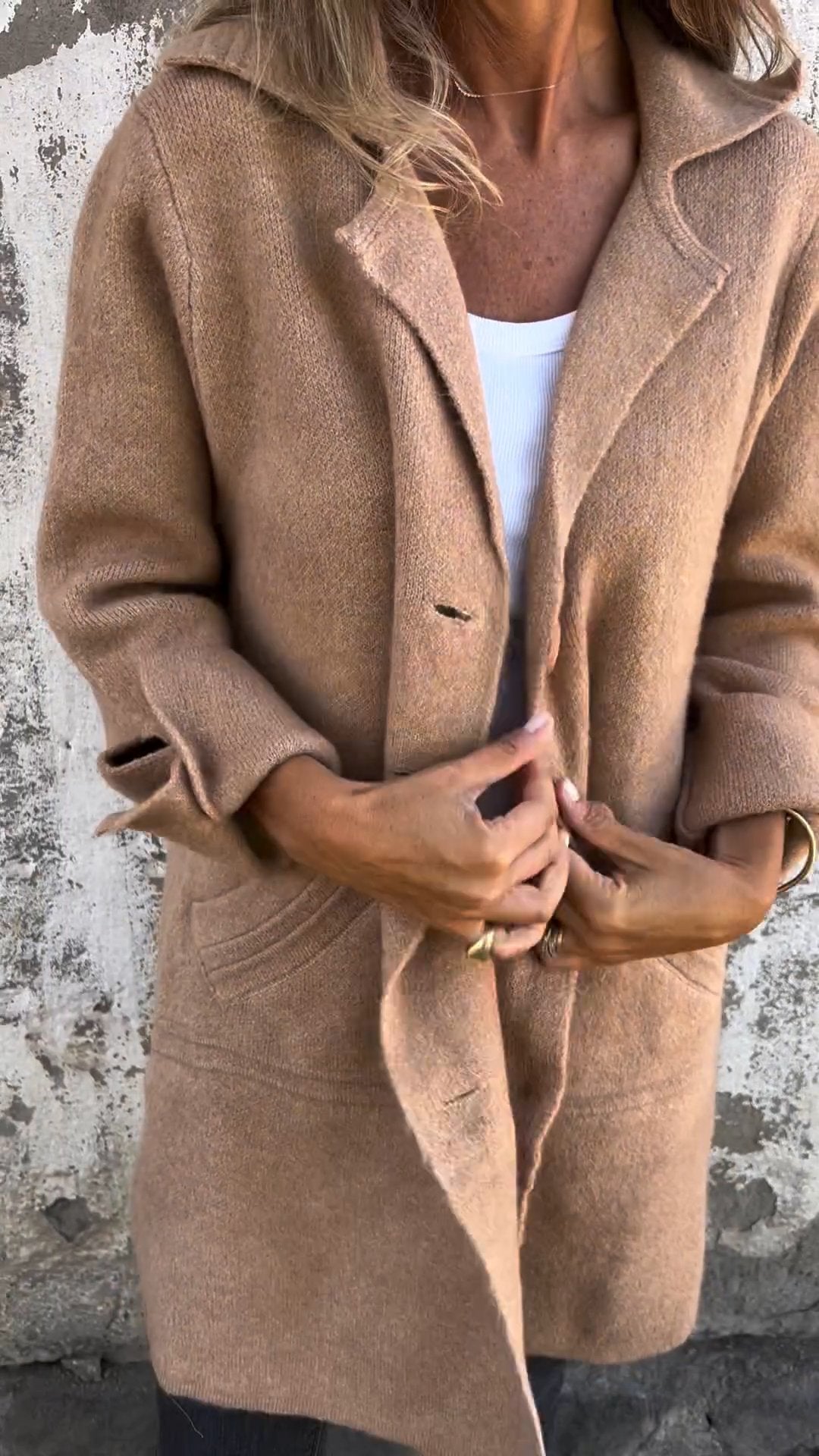 Isabella - Casual Long Coat With Lapels