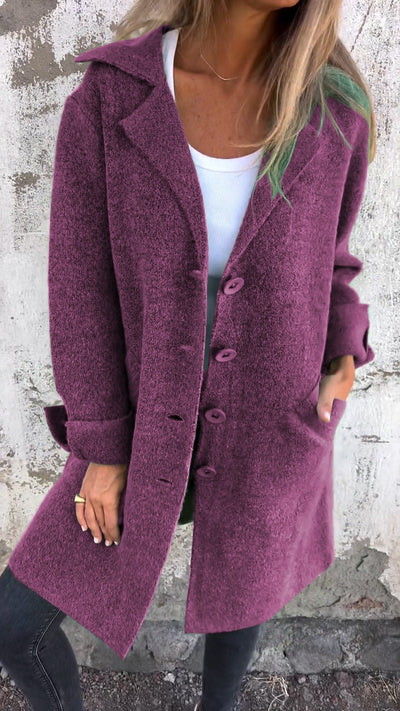 Isabella - Casual Long Coat With Lapels