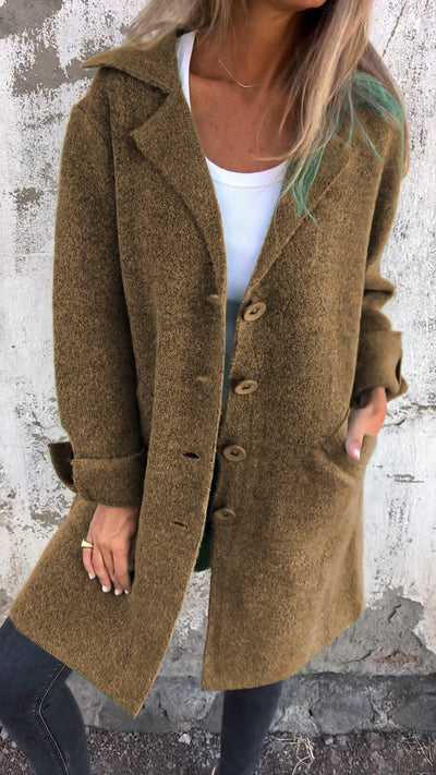 Isabella - Casual Long Coat With Lapels
