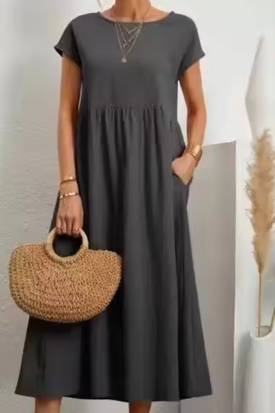 Emily™ - Comfortable O-Neck Dress
