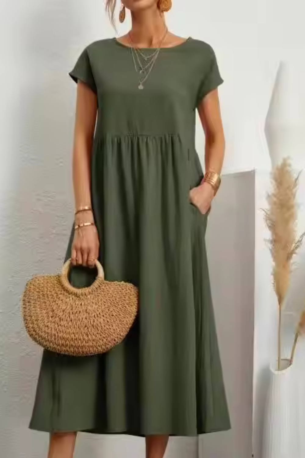Emily™ - Comfortable O-Neck Dress