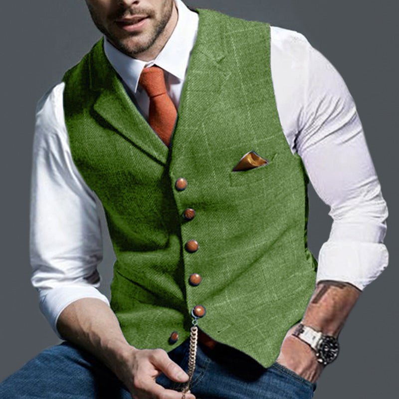 Leonardo | Stylish Vest with Wooden Buttons