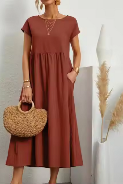 Emily™ - Comfortable O-Neck Dress