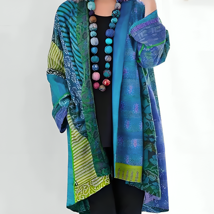 Kathleen | Artistic Patchwork Kimono Jacket