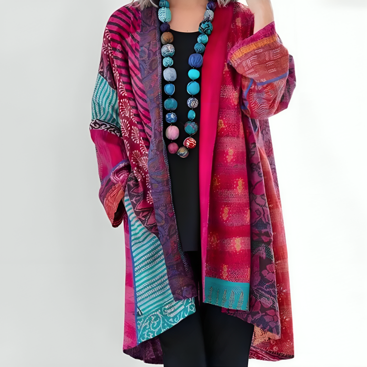 Kathleen | Artistic Patchwork Kimono Jacket