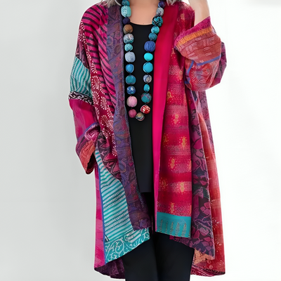 Kathleen | Artistic Patchwork Kimono Jacket