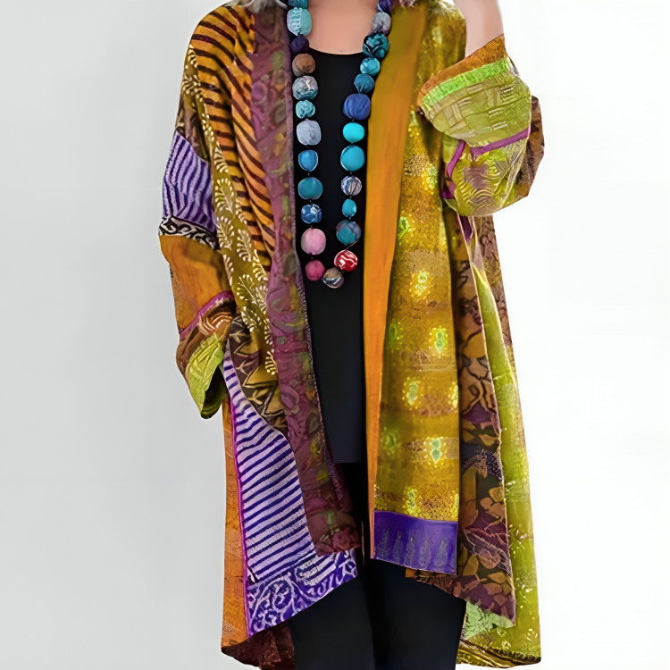 Kathleen | Artistic Patchwork Kimono Jacket