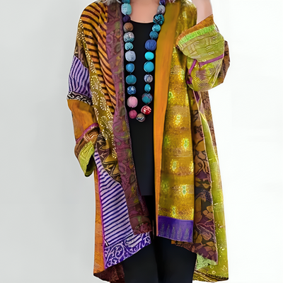 Kathleen | Artistic Patchwork Kimono Jacket