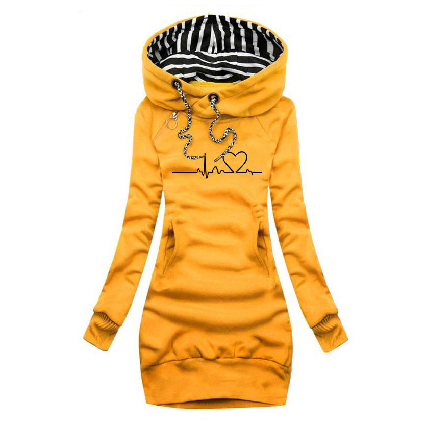 Cristina™ - Dress sweater with heartbeat print