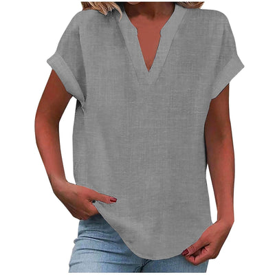 EDEN | RELAXED V-NECK BLOUSE