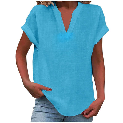 EDEN | RELAXED V-NECK BLOUSE