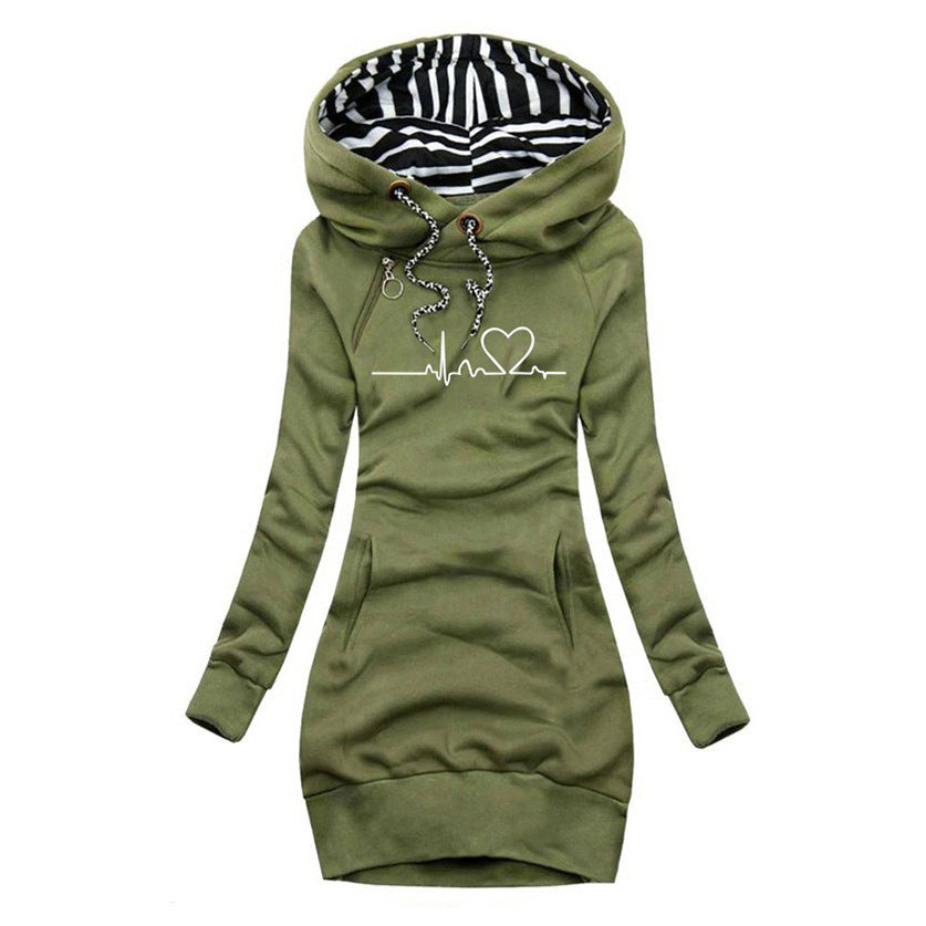 Cristina™ - Dress sweater with heartbeat print
