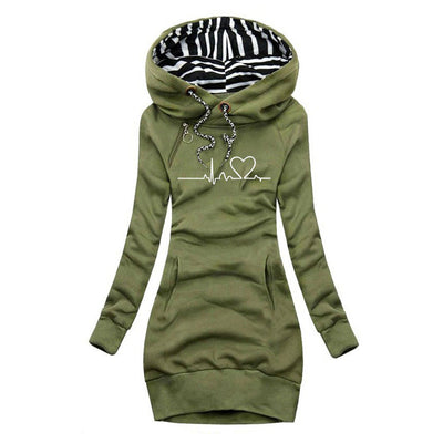 Cristina™ - Dress sweater with heartbeat print