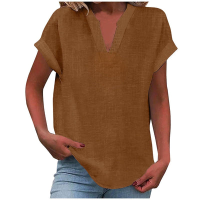 EDEN | RELAXED V-NECK BLOUSE