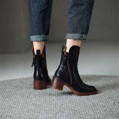 Sonia™ | Leather Ankle Boots