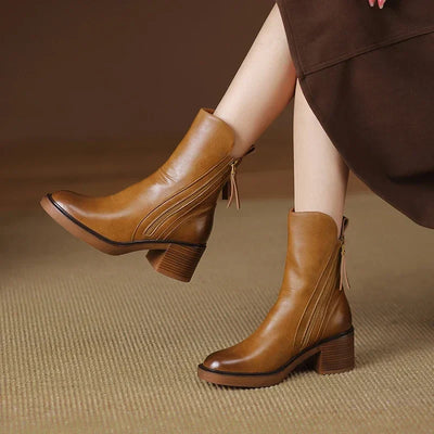 Sonia™ | Leather Ankle Boots