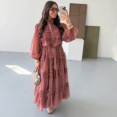 Lyna - Embroidery Maxi Dress