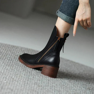 Sonia™ | Leather Ankle Boots