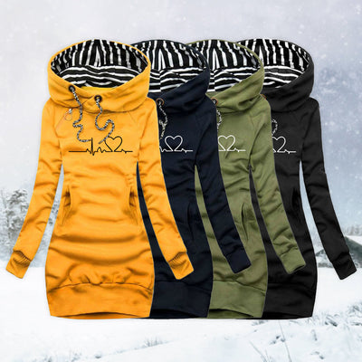 Cristina™ - Dress sweater with heartbeat print