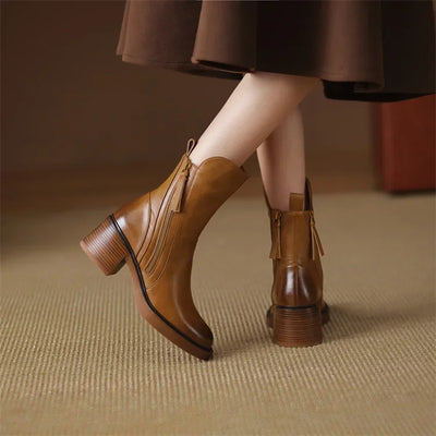 Sonia™ | Leather Ankle Boots