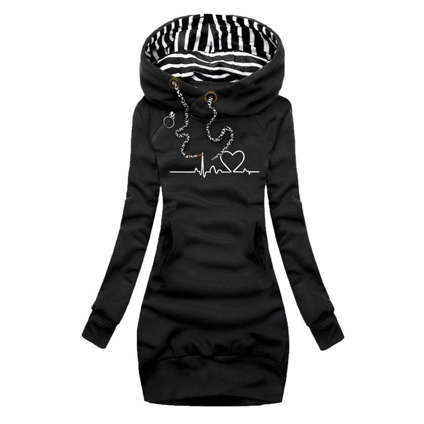 Cristina™ - Dress sweater with heartbeat print