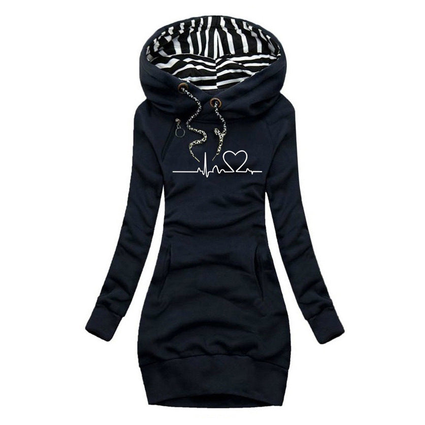 Cristina™ - Dress sweater with heartbeat print