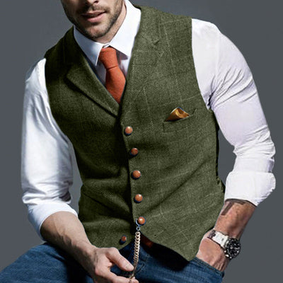 Leonardo | Stylish Vest with Wooden Buttons